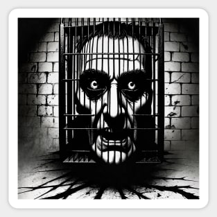 Borders of horror and a prisoner of fear Sticker